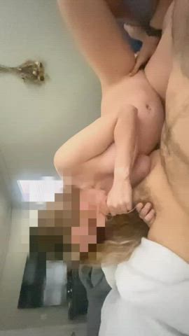 amateur blonde blowjob boobs hotwife milf natural tits tits clip