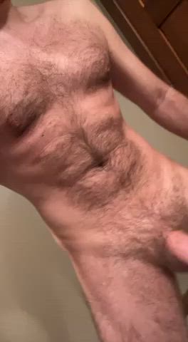 Big Dick Cock Hairy Daddy Jerking Off