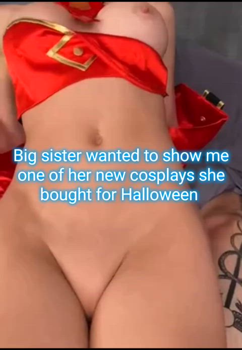 caption cosplay doggystyle sister taboo teen thighjob thighs tits clip