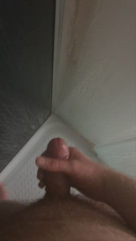 cumshot male masturbation moaning oil shower clip