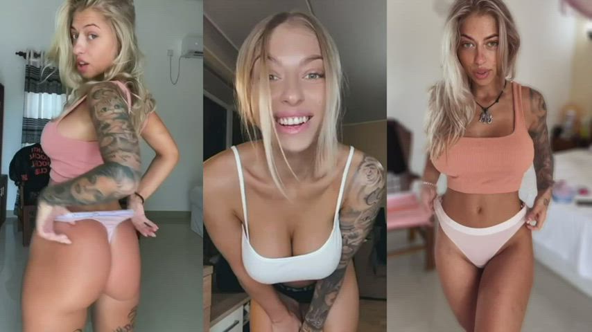ASMR Ass Big Tits Blonde Blowjob JOI Riding Solo Tease TikTok clip