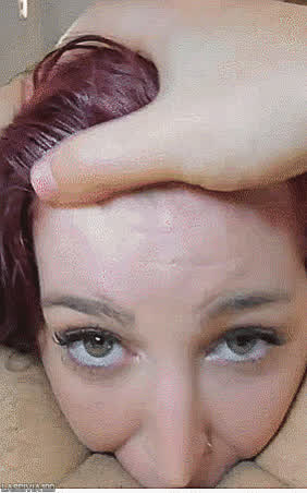 Blowjob Cam Camgirl Deepthroat Gag Reflex Gagging MILF Redhead Webcam clip