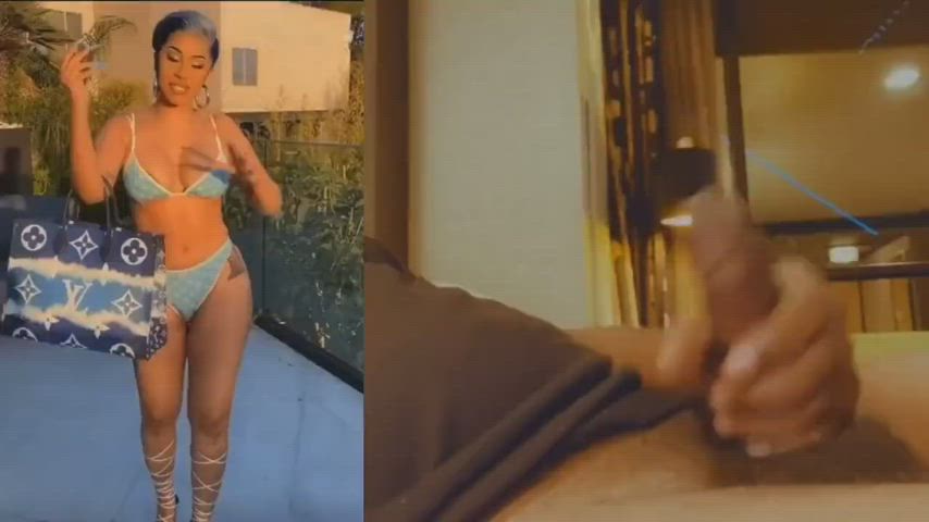 BBC BabeCock Cardi B Ebony Masturbating clip
