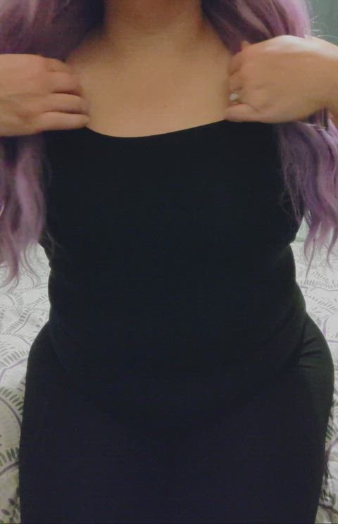 bbw big tits nsfw natural tits purple hair clip