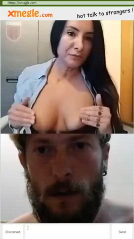 cam flashing milf reaction spanish stranger tits webcam clip