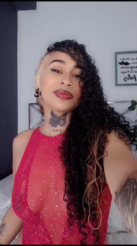 cam camgirl ebony latina seduction sensual tattoo webcam clip