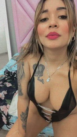Blonde Boobs Kiss Latina Natural Tits Tattoo Tits clip