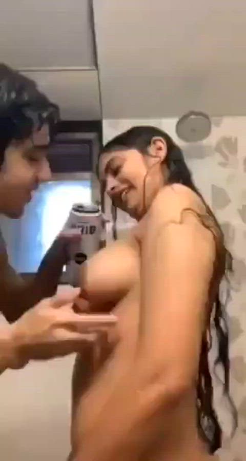 bath bathroom couple dancer girlfriend naked real couple sex clip