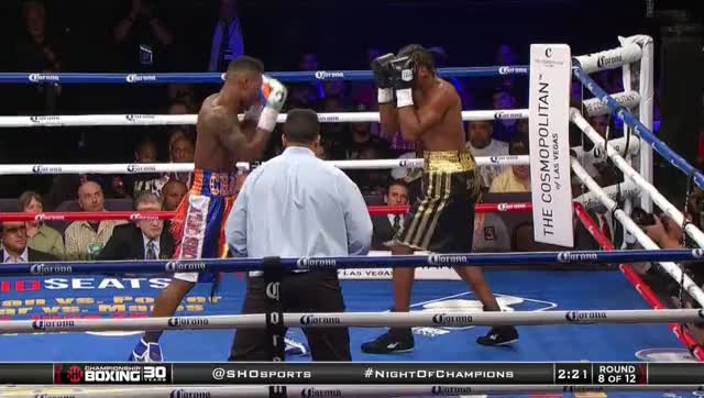 Jermell Charlo finishes off John Jackson after 7 rounds of chasing