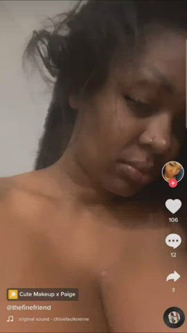 Ebony Nipples Nipslip Tits Topless clip