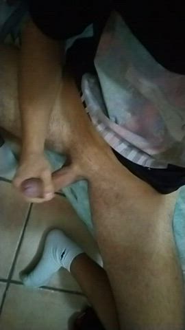 I love jerking my cock but I think someone's mouth would do a better job