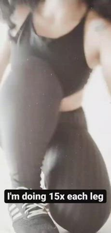 Ass Curvy Goth Yoga Pants clip