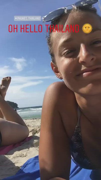 Beach Bikini Celebrity Thong clip