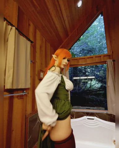 ass asshole cosplay redhead clip