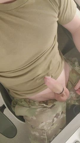 army balls big dick jerk off military solo clip