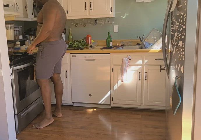 Daddy making breakfast for you