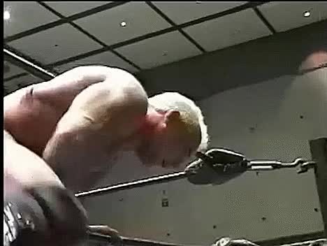 MonsterTrunkPulls - Chris Candido climbing out of the ring in only a thong!