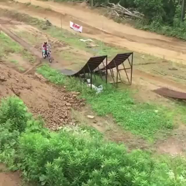 This insane motorcycle jump
