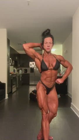 Bodybuilder Fake Boobs Fake Tits Muscular Girl Muscular Milf clip