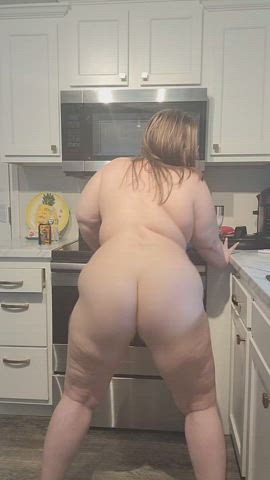 cooking is more fun when you're naked!