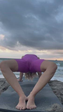 Morning yoga turns me on every time