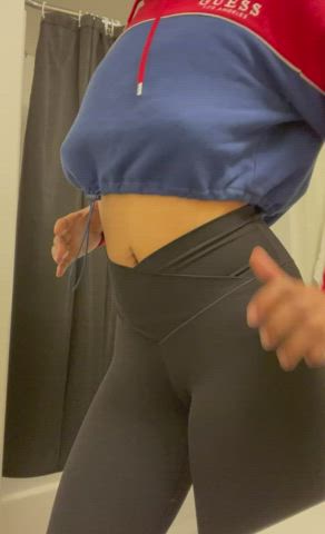 big tits ebony leggings titty drop clip