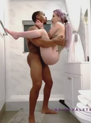 BBC Bathroom Interracial Moaning clip