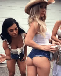 Ass Booty Bubble Butt Cowgirl Smacking Spanked clip