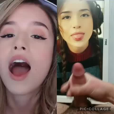 Pokimane reacts to a cumtribute to herself