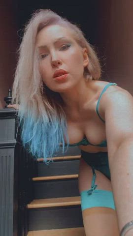 alt ass blue cute lingerie pale clip