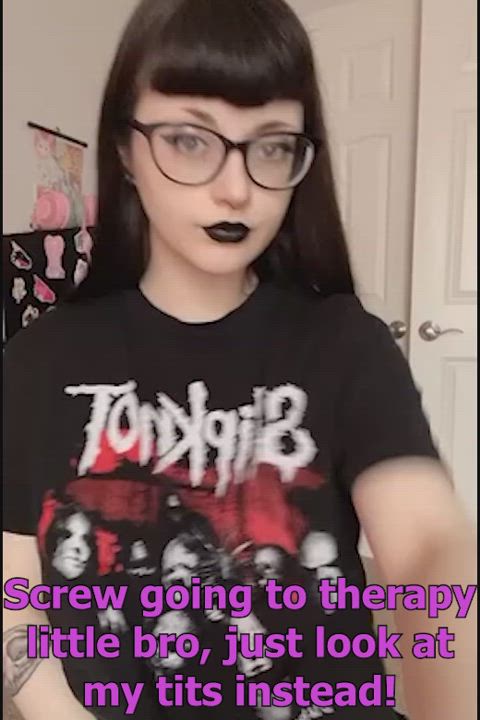 alt big tits brother caption goth natural tits pale sister titty drop clip