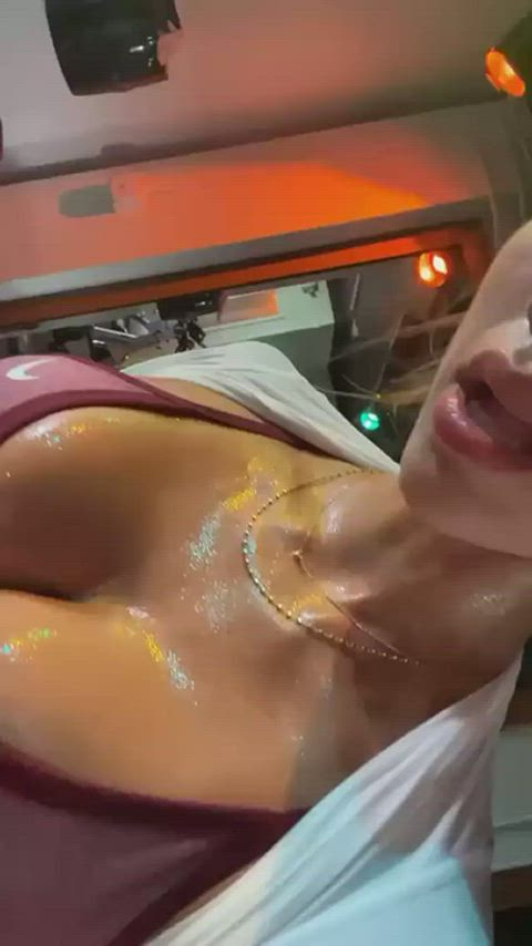 abs fake tits sweaty sex clip