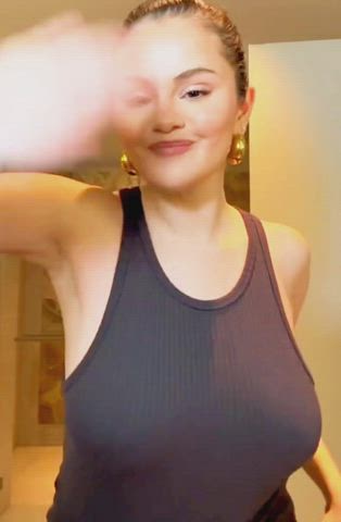 big tits boobs bouncing tits latina selena gomez slow motion clip