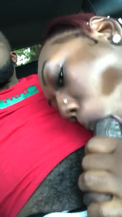 african american amateur bbc blowjob car sex cum in mouth ebony homemade outdoor