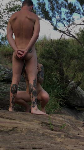 Giving him what he deserves at our favourite spot! Check out our OnlyFans for so