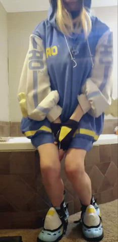 What would you do if you walked in on me riding my dildo in my Bridget cosplay
