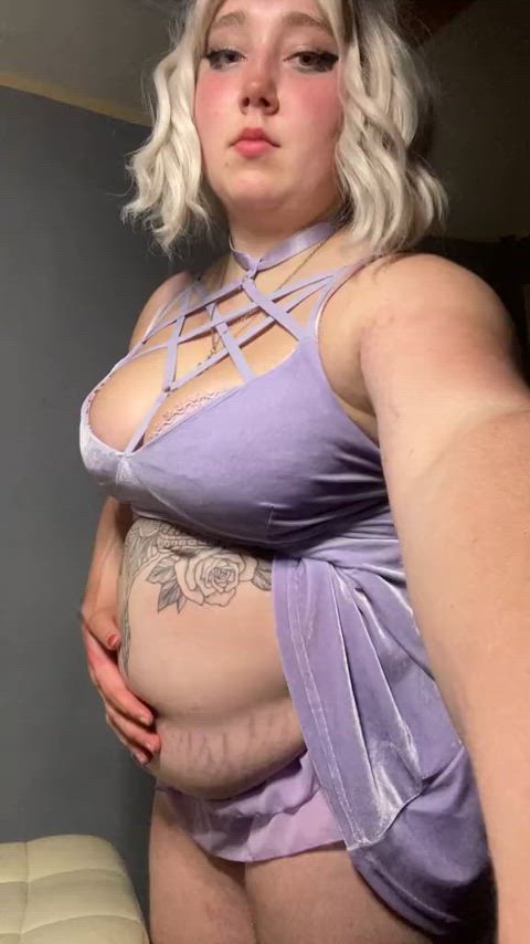 bbw blonde chubby dancing tattoo tiktok underwear clip