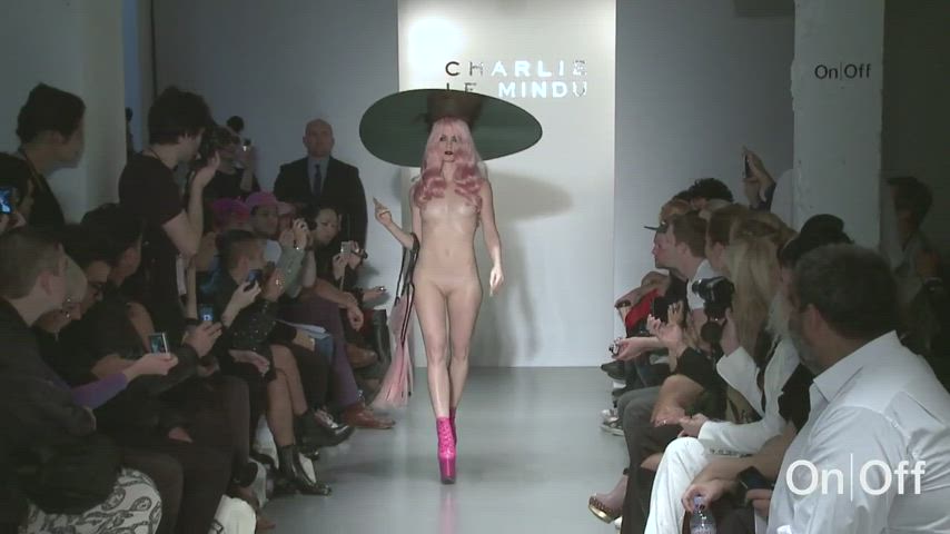 Is this the only instance of fully naked and shaved model on a runway?