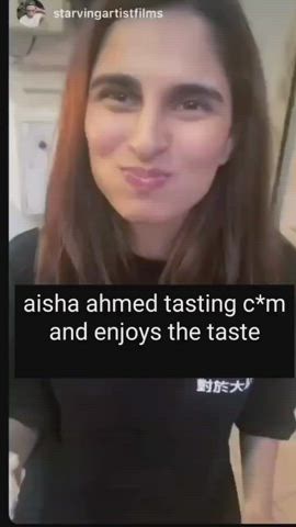 Aisha Ahmed tasting cum Indian actress
