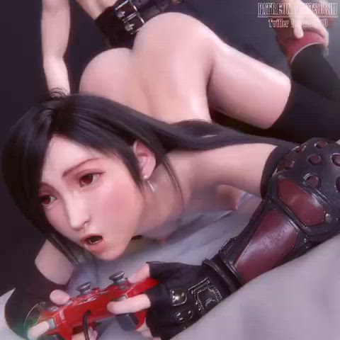 (Tifa) getting railed from behind.