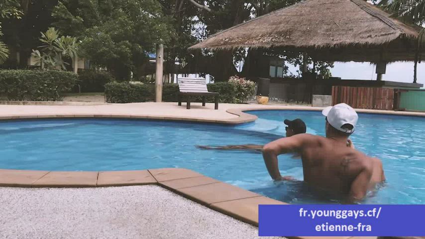 Blowjob Gay Pool Public clip