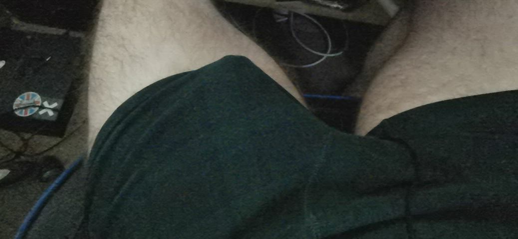 So hot that I'm workin in my underwear, but that means easy access ;) [m]
