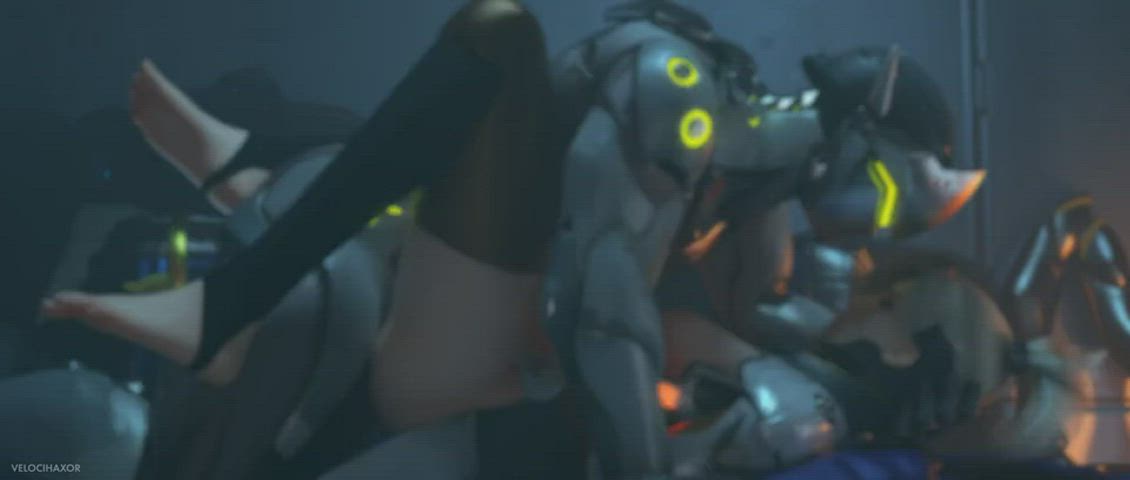 animation blonde boobs bubble butt nsfw overwatch rule34 sex thick clip