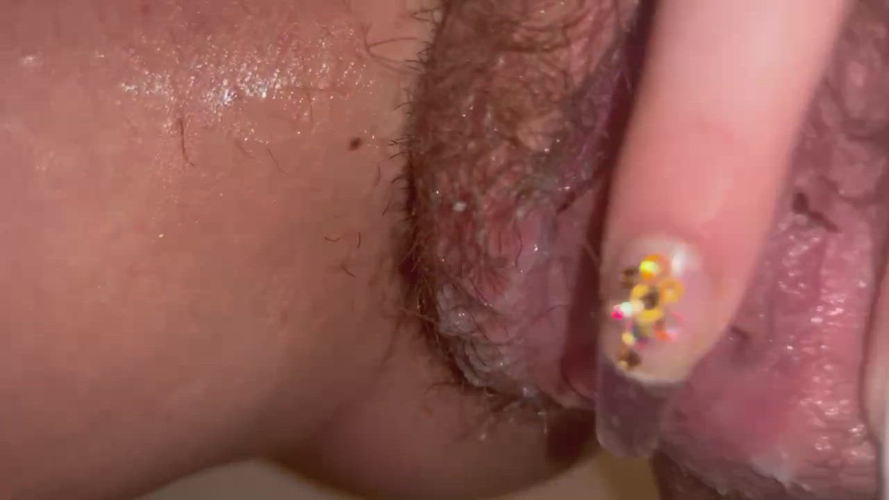 Cum Dripping Hairy Pussy Pussy clip