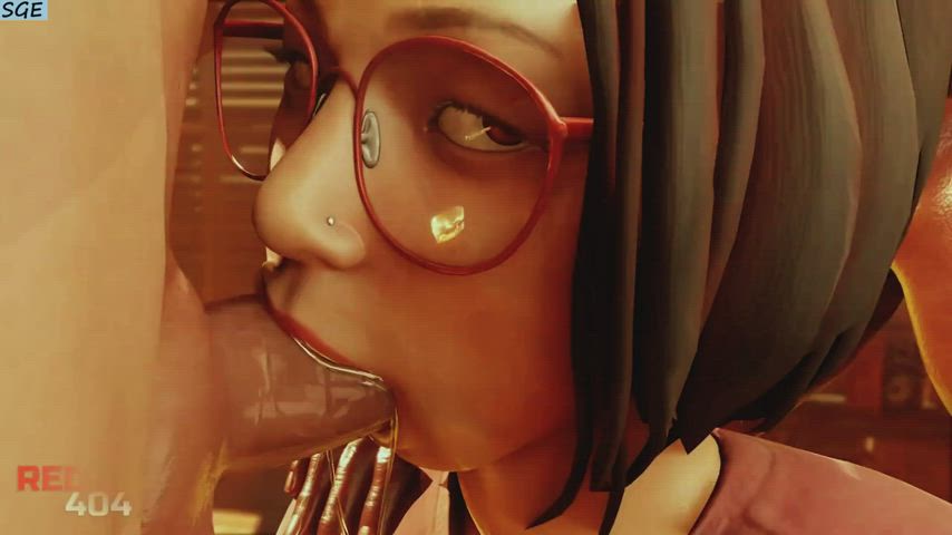 3D Animation Asian Blowbang Blowjob Deepthroat Glasses Interracial Rule34 clip