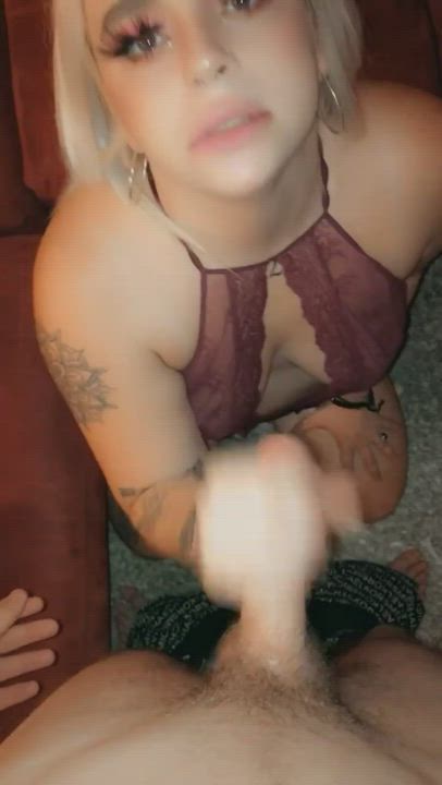 Blonde Blowjob Face Fuck Tease Porn GIF by kittyxxxcat
