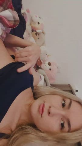 blonde goddess petite small nipples small tits striptease tease teasing clip