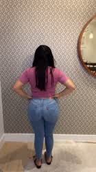 A booty in jeans