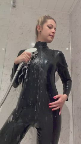 Spent so much time getting it on to realise the outside of this catsuit was dirty