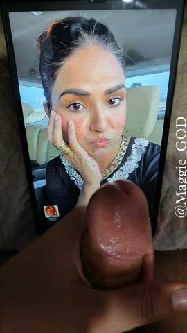celebrity face fuck facial indian milf spit tiktok tribute clip